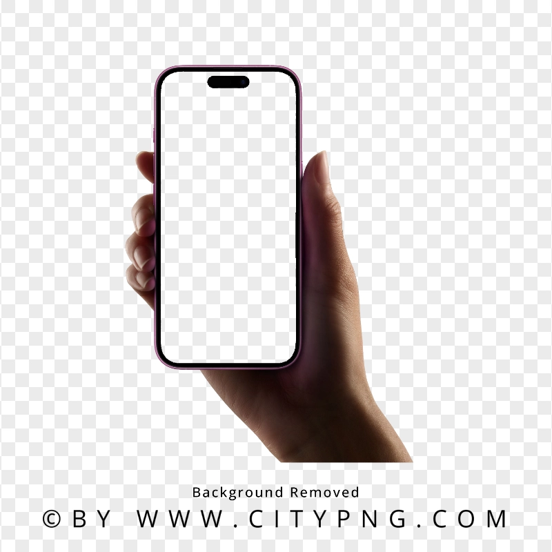 Apple New iPhone 16 Pink Color Mockup On Hand | Citypng