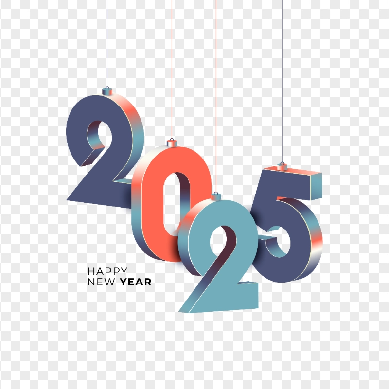 3D New Year 2025 Abstract Pastel Colors Citypng