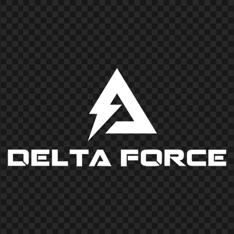 Delta Force Gameplay White Logo HD Transparent Background