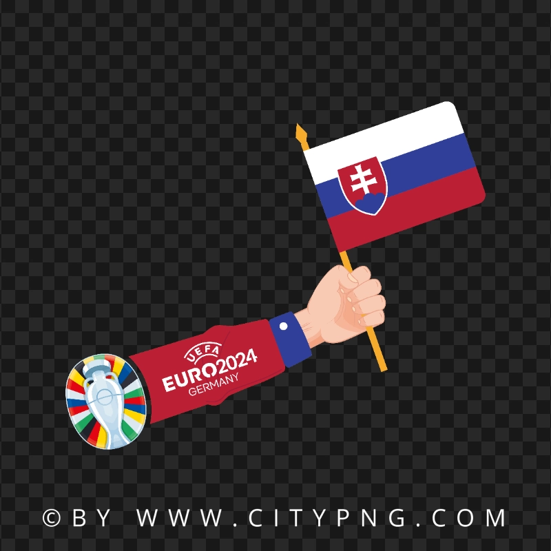 Euro 2024 Cup National Flag of Slovakia