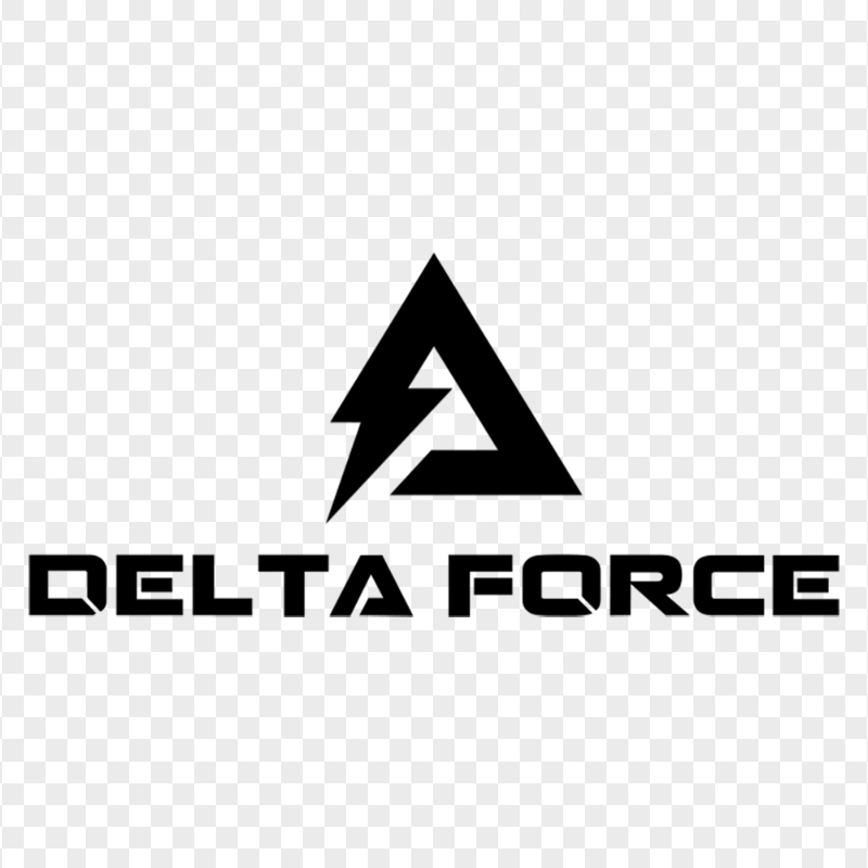 Delta Force Shooter Gameplay Black Logo
