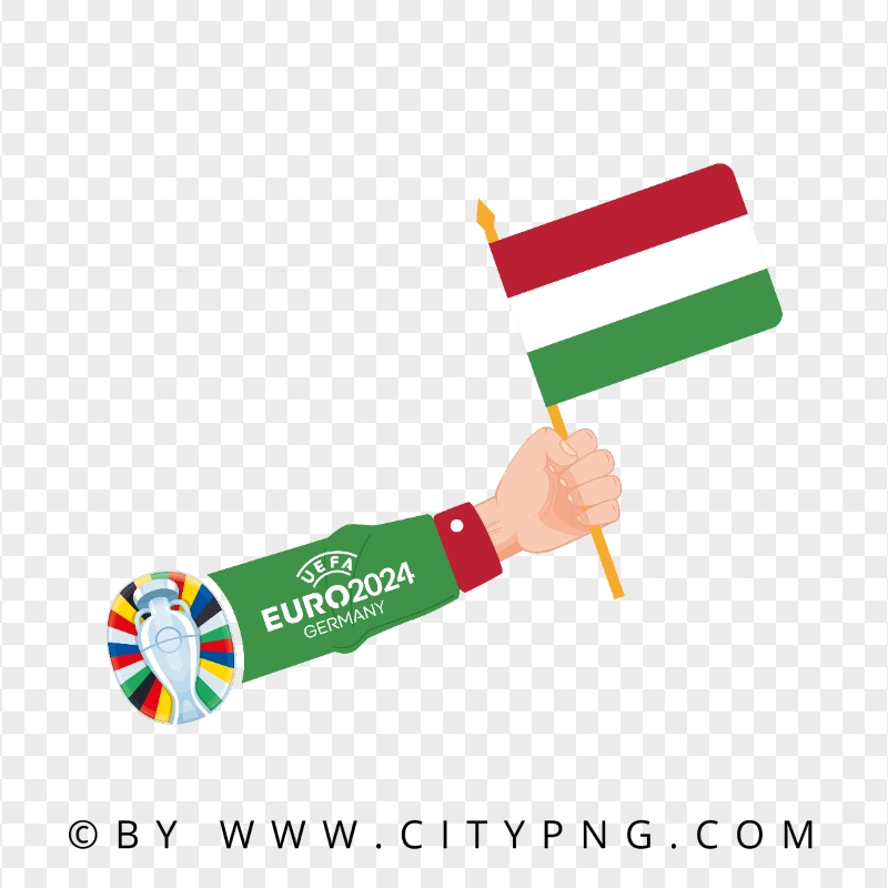 Euro 2024 Arm Waving with The Hungarian Flag