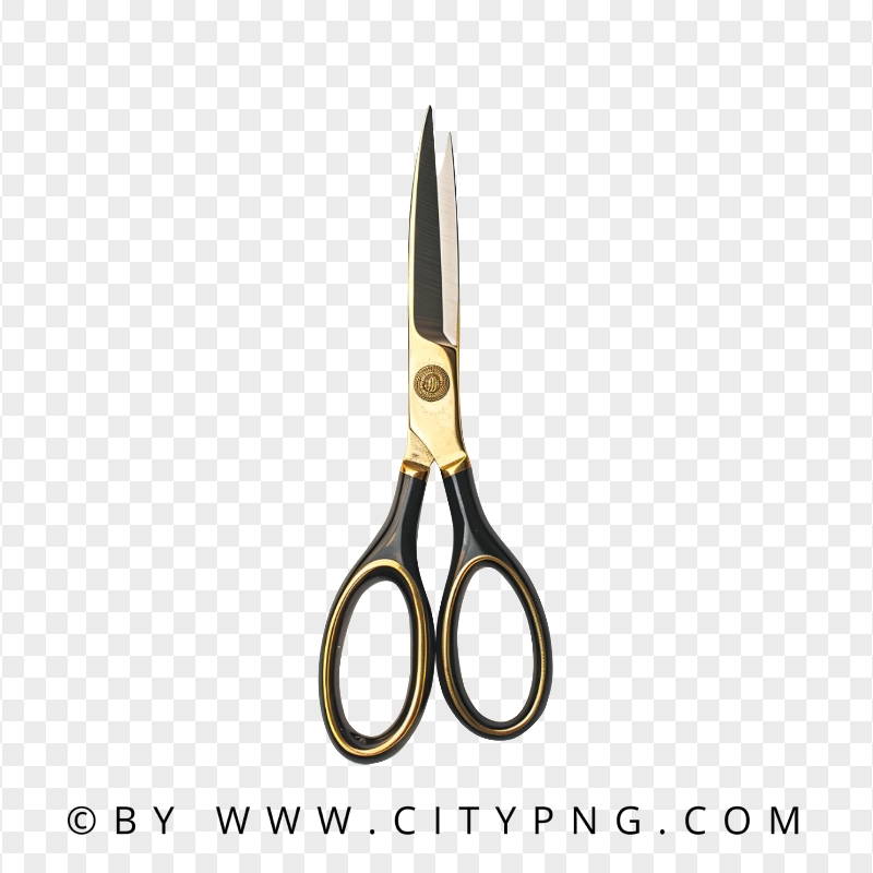 HD Gold Metal Antique Fabric Scissors Transparent PNG