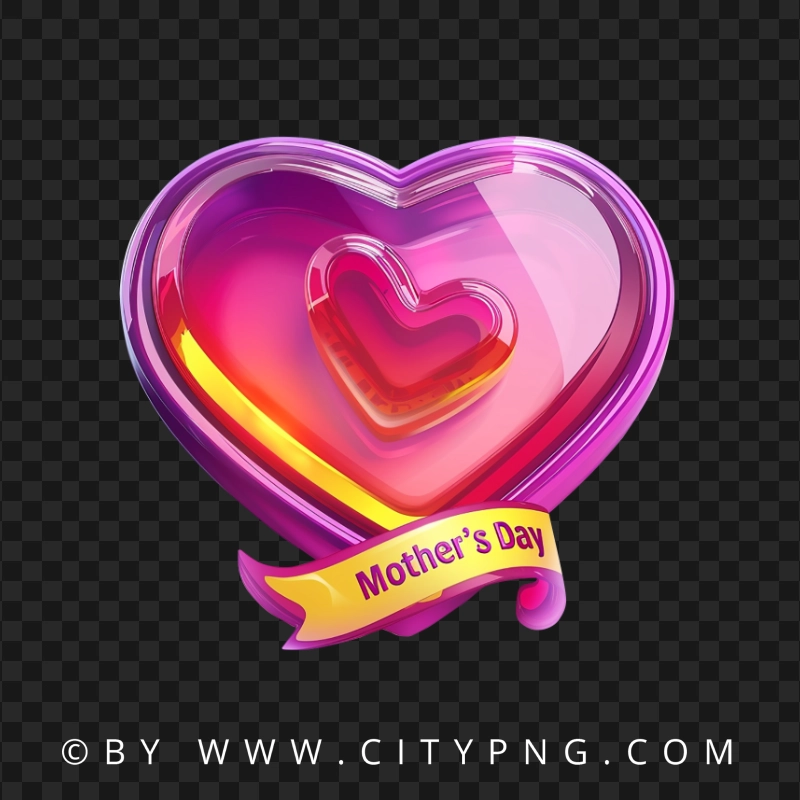 Mother's Day Greeting Glossy Heart