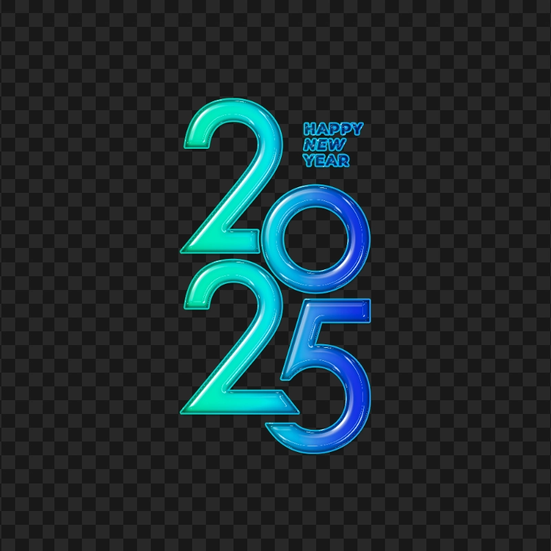 Abstract Colorful Vertical 2025 New Year 3D Design Citypng