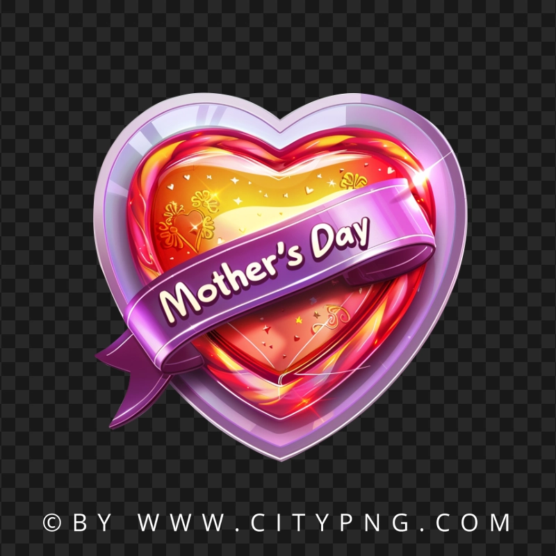 Mother's Day Greeting Heart with Ribbon