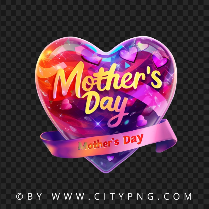 Mother's Day Pink Glossy Love Heart