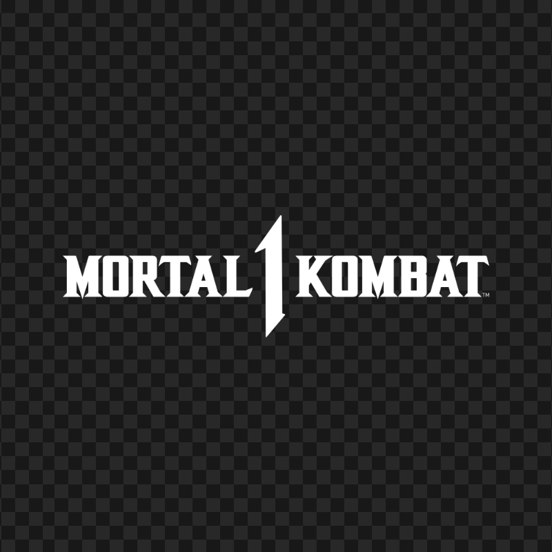 White Mortal Kombat 1 Fighting Game Logo