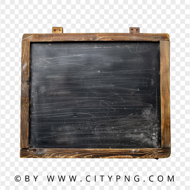 Blank Old Wooden School Board Chalk Effect