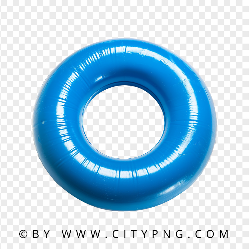 Blue Inflatable Pool Ring for Summer Water Fun