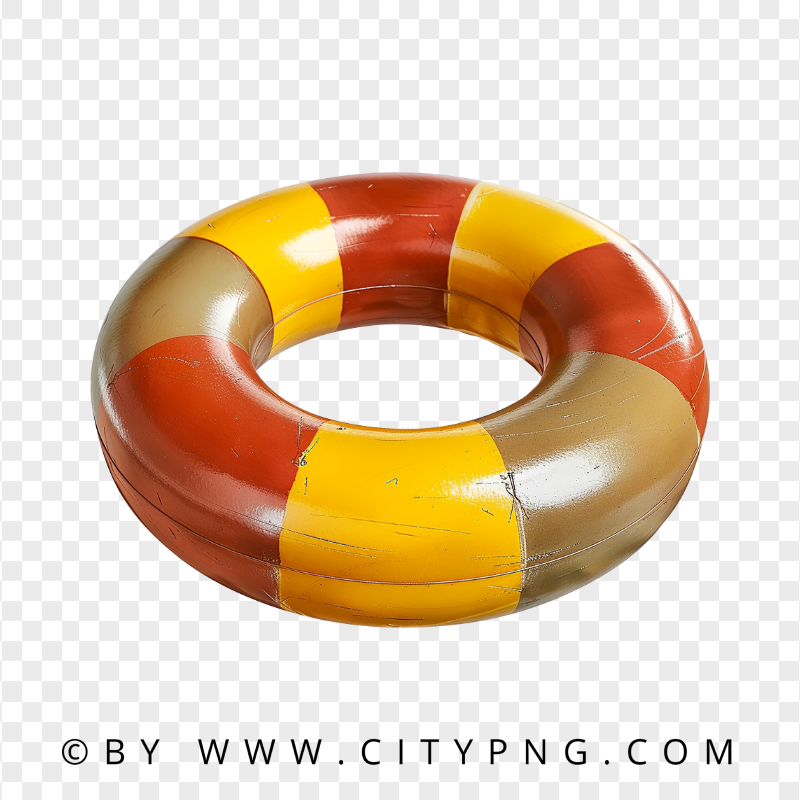 Retro Inflatable Safety Ring for Pool or Boat Use
