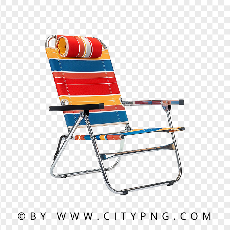 Colorful Camping Folding Chair with Headrest Pillow