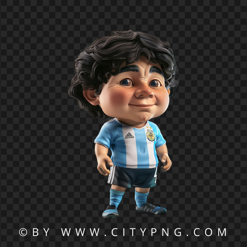 Legend Diego Maradona Football Chibi Character