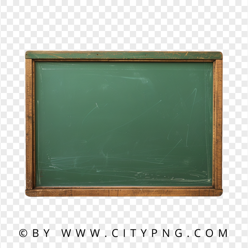 HD Blank Wooden Green Chalk Board Transparent Background