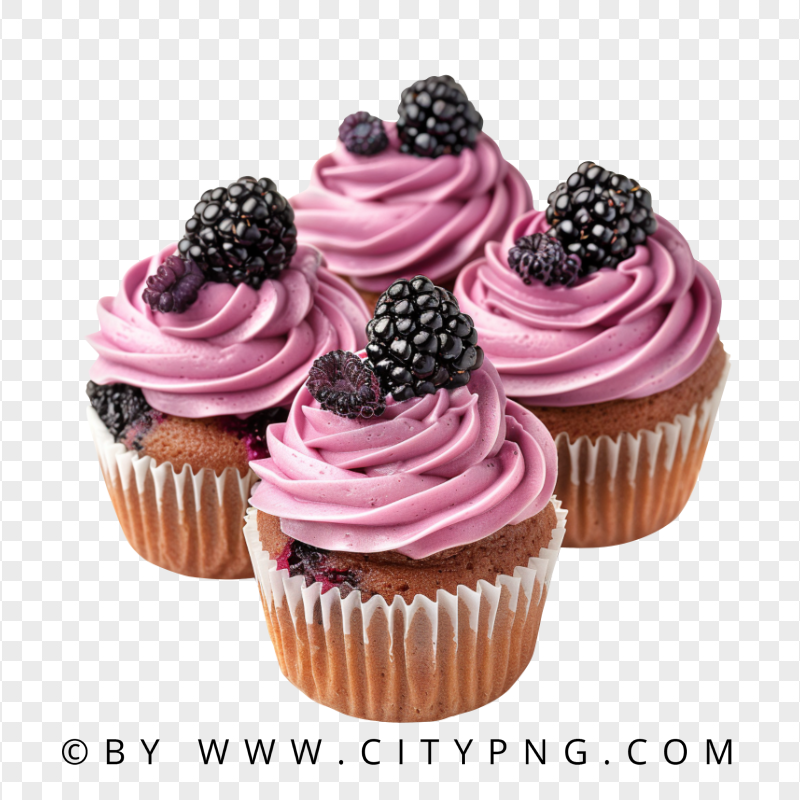 Blueberry Cupcakes with Cherry Cream Cheese