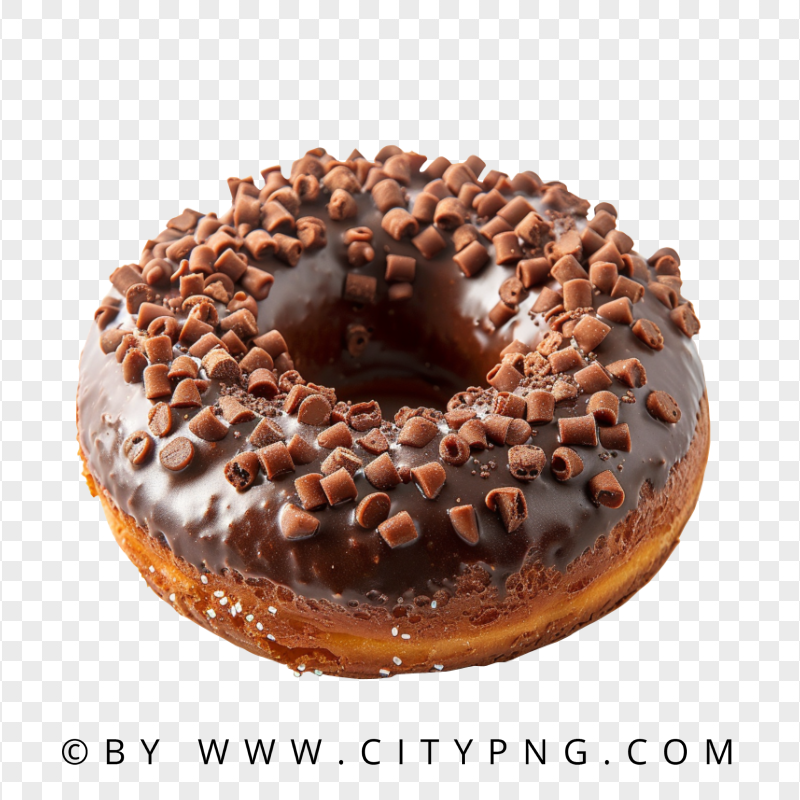 Chocolate Donut with Shaved Cocoa Topping