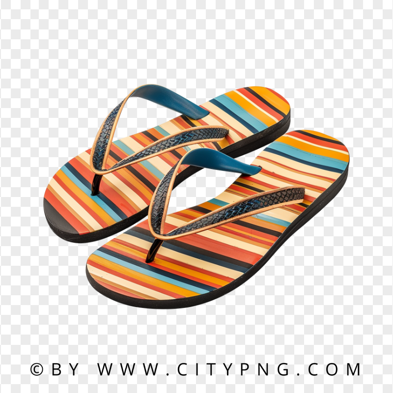 Stylish Summer Footwear with Bold Stripes