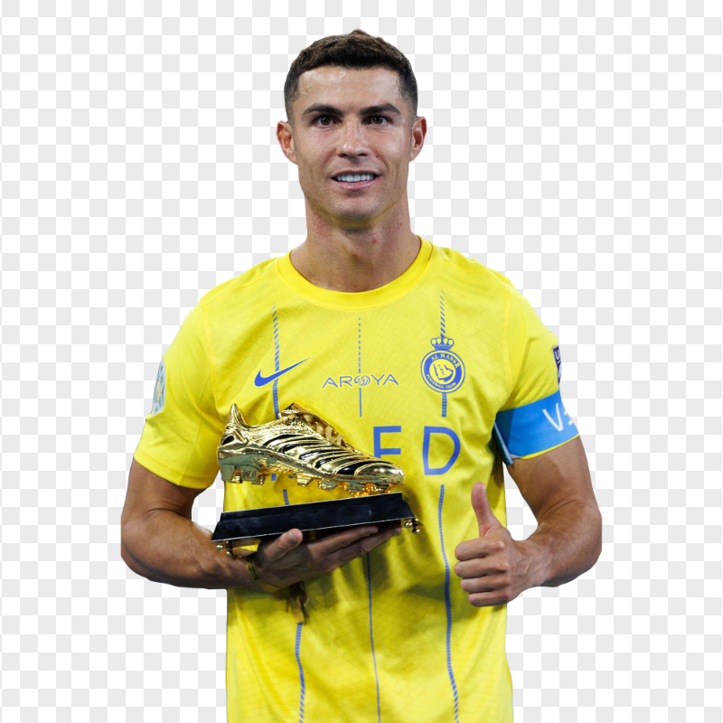 Cristiano Ronaldo Al Nassr Club with Golden Shoe
