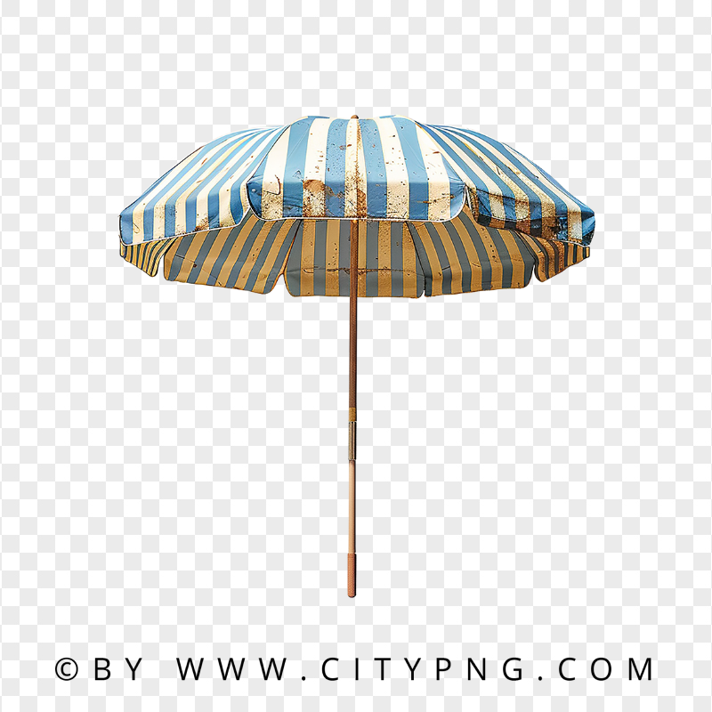 Rustic Sunshade with Faded Fabric and Dirt Marks