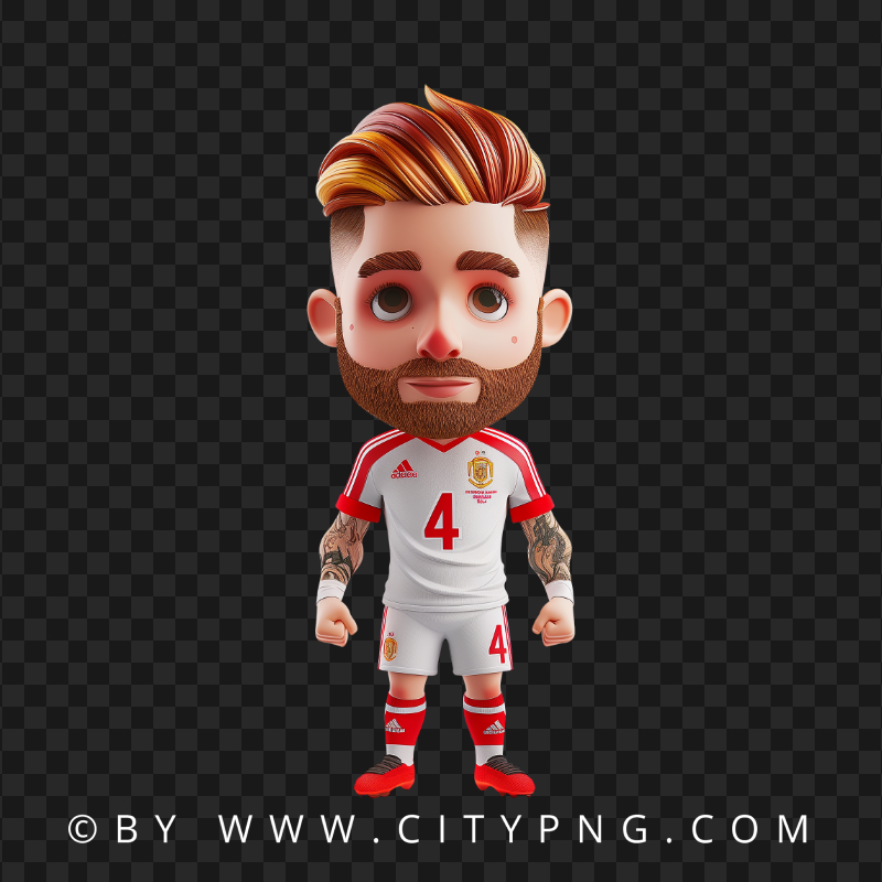 Football Chibi Character Sergio Ramos
