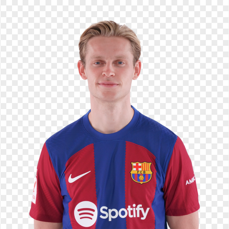 HD Frenkie de Jong Barcelona Player Portrait Transparent PNG