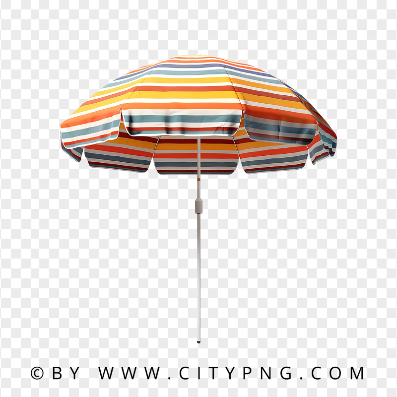 Colorful Striped Beach Umbrella for Sunny Days