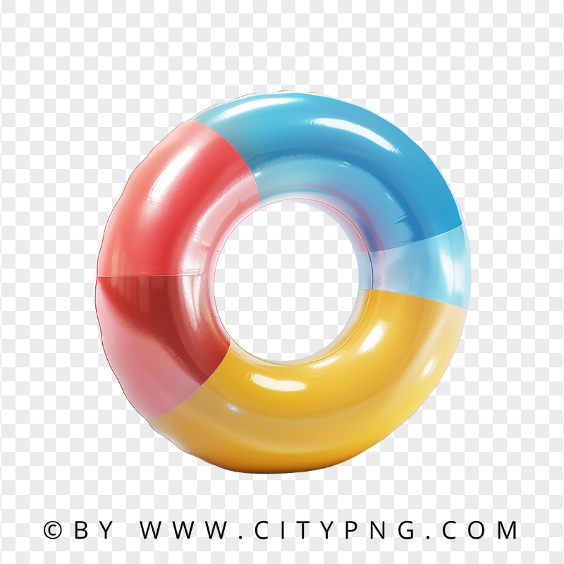 Bright Multicolor Swim Ring for Summer Fun