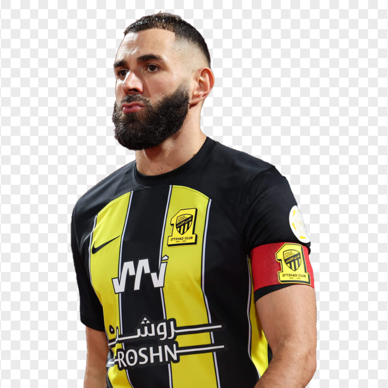 HD Karim Benzema with Al Ittihad Transparent PNG