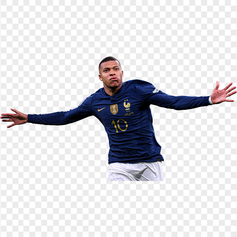 HD Kylian Mbappe France National Team No Background