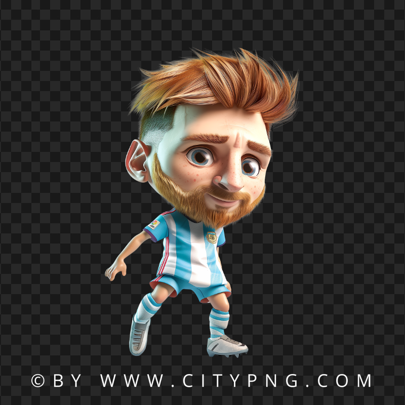 Leo Messi Football Player Chibi Character