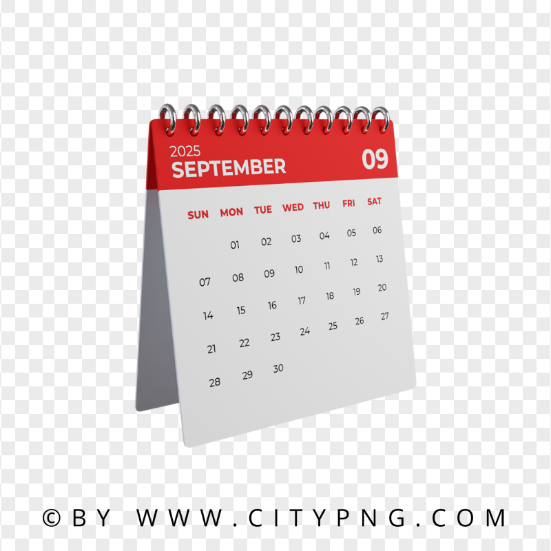 September 2025 Monthly 3D Calendar
