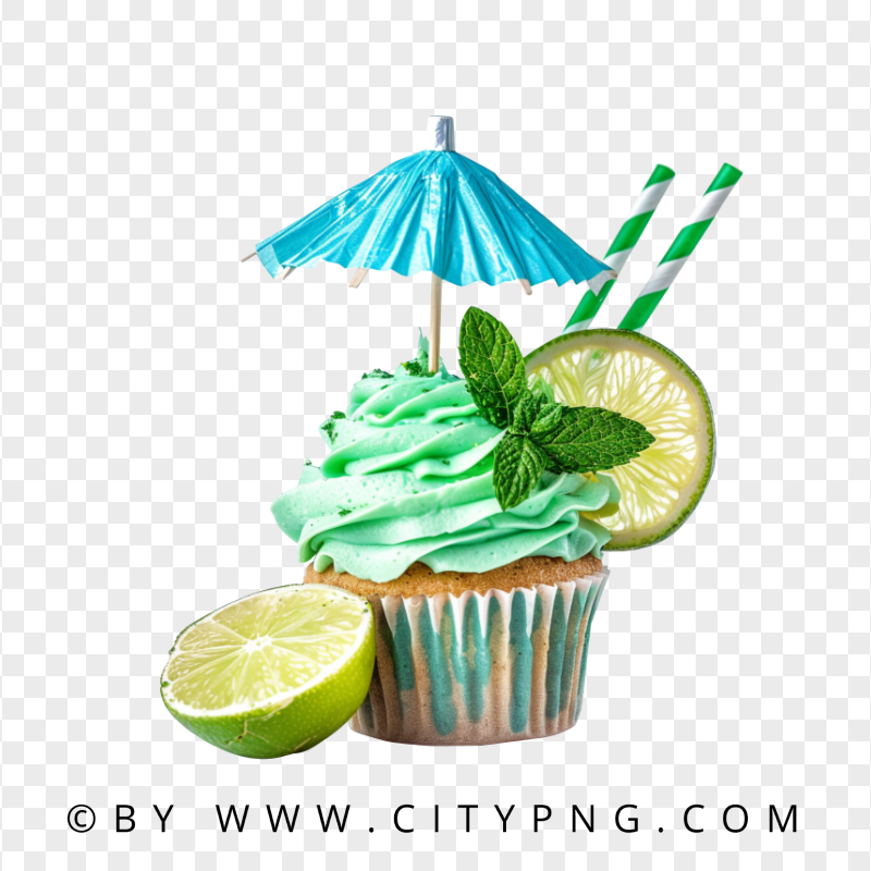 Tropical Margarita Cupcakes with Green Lime