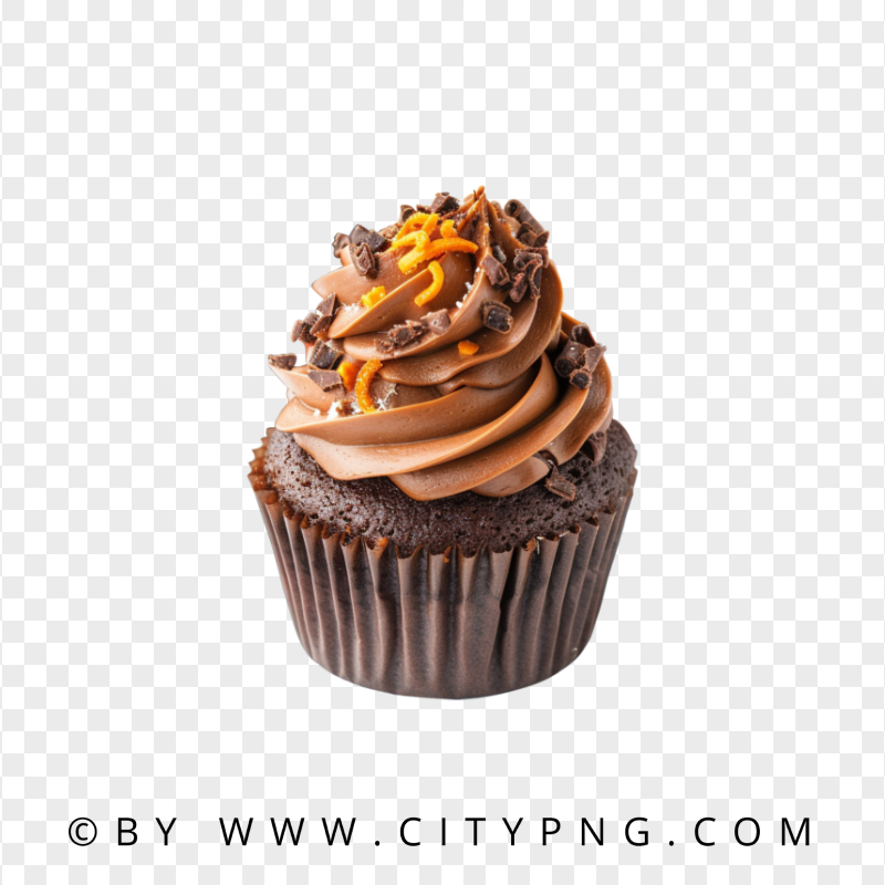 Yummy Chocolate Caramel Cupcake with Sprinkles