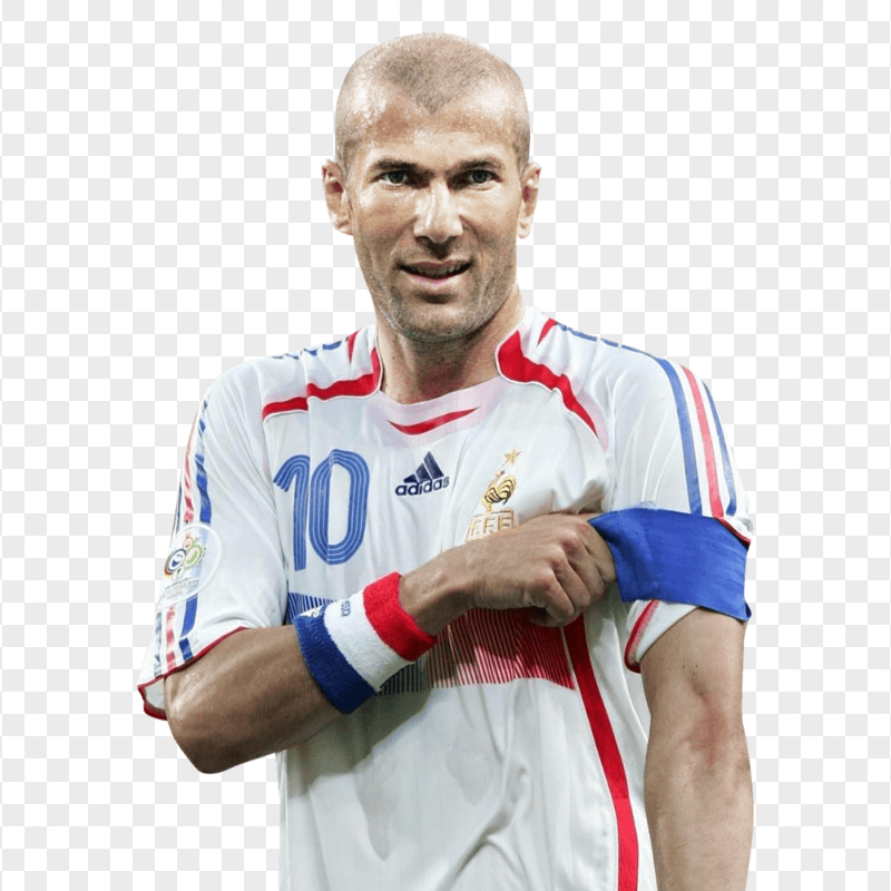 HD Zinedine Zidane French Legend Soccer Player PNG