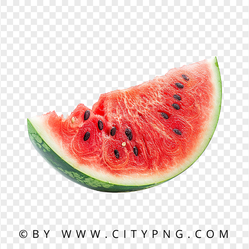 Summer Watermelon Slice with Dark Seeds