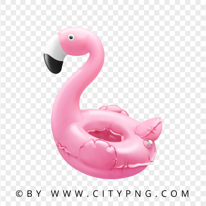 ide View of Pink Flamingo Pool Float for Summer Fun